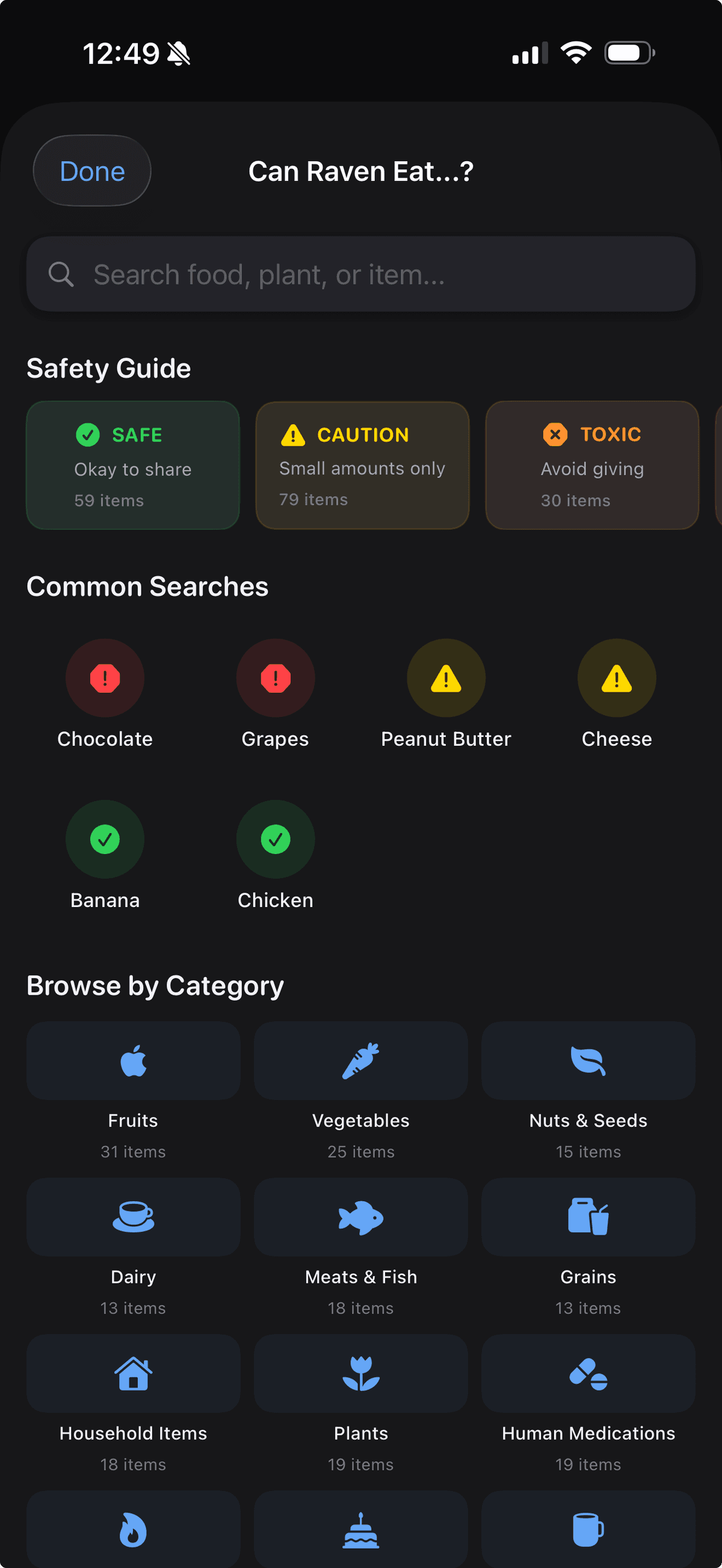 DogMD food safety checker